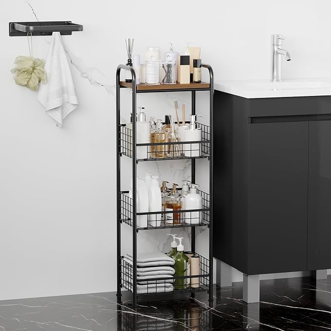 wonline 4 Tier Slim Metal Storage Cart - Image 6