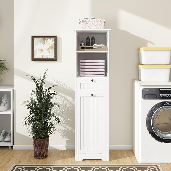 Tall Tilt Out Laundry Room Cabinets and Storage - Image 3