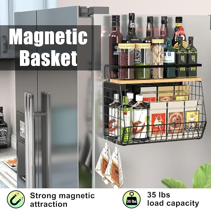 2 Pack Magnetic Spice Storage Rack Organizer - Image 2