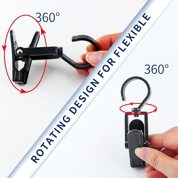 10 PCS Laundry Hooks Clip, Plastic Clothes Pins, Super Strong Hanger Clips - Image 4