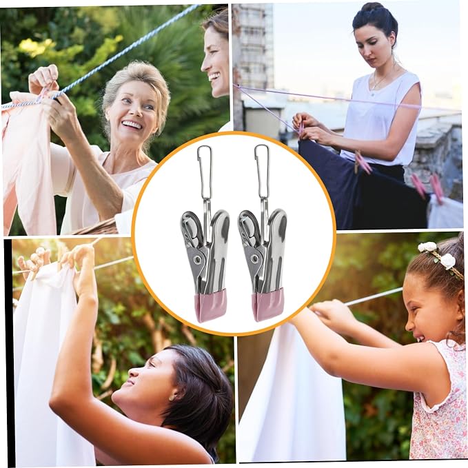 6pcs Heavy Duty Laundry Clothespins No-Trace Clothes Pin Clips - Image 9
