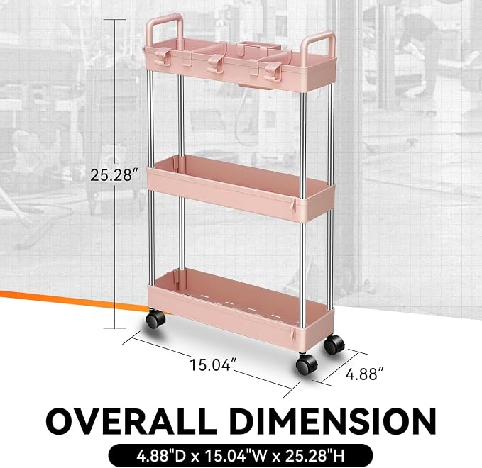 Auto Dynasty 3 Tier Slim Rolling Cart - Image 8