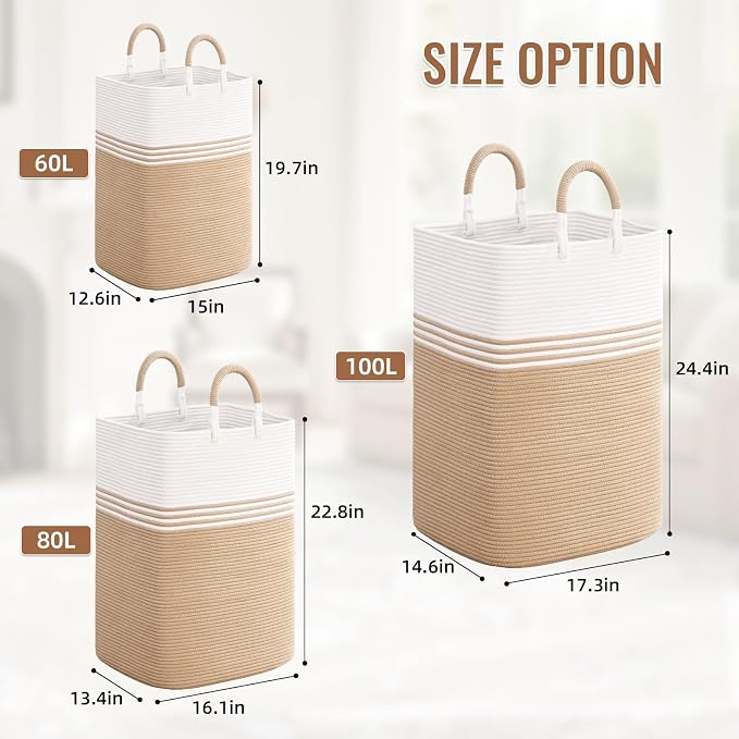 Laundry Basket Hamper, Blanket Storage, Dirty Clothes Hamper - Image 5