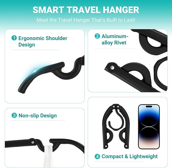 10 pcs Travel Hangers Foldable，Folding - Image 3