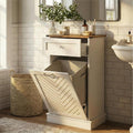 YOURLITE Tilt-Out Laundry Hamper Cabinet, 10 Gallon Herringbone Trash Can by YOURLITE