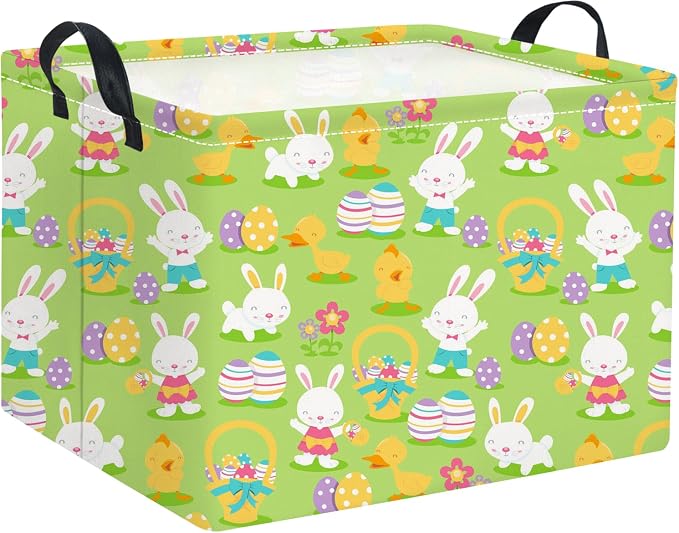 HIYAGON Easter Basket for Kids Boys and Girls Cute Storage Organizer Bin Box by HIYAGON
