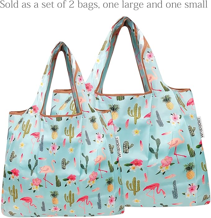 allydrew Large Foldable Tote Nylon Reusable Grocery Bag - Image 3