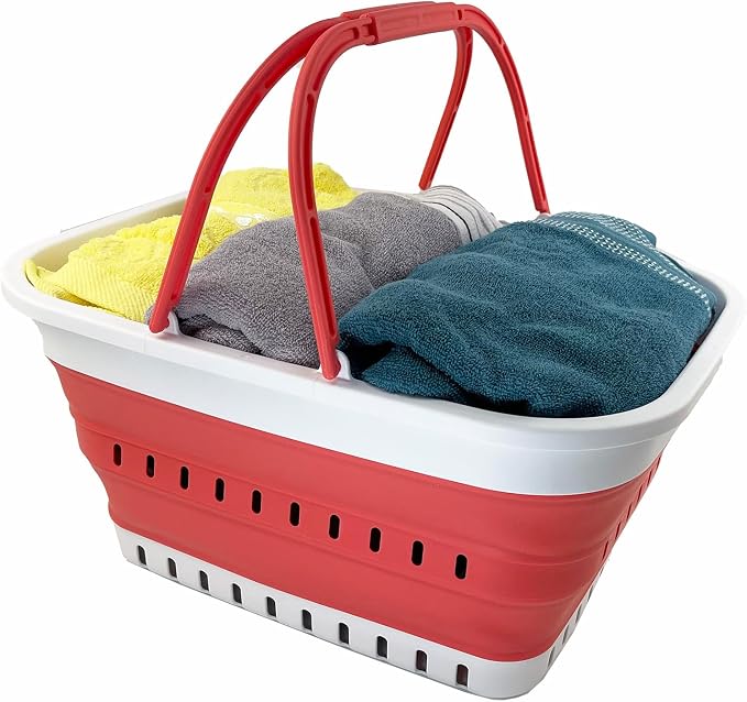 SAMMART 26L Collapsible Plastic Laundry Basket - Image 5