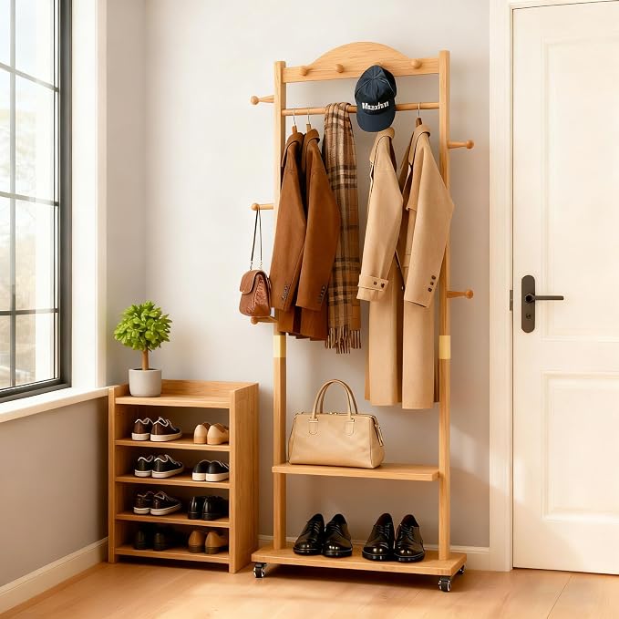 Coat Rack Freestanding Clothing Rack by Vulacko