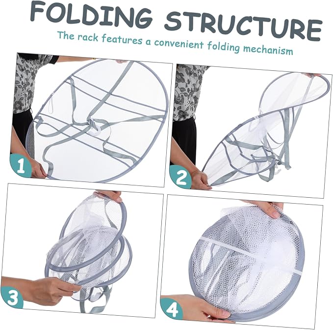 PRETYZOOM Multi-Functional Breathable Mesh Drying Rack Flat Clothes Dryer - Image 9