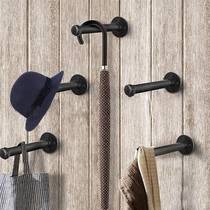 Sumnacon 2 Pcs 12 Inch Industrial Pipe Clothes Bar - Image 2
