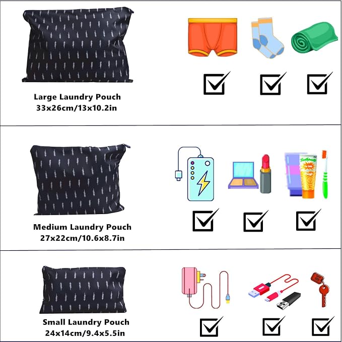 6 PCS Travel Suitcase Organizer Bags, Travel Organizer Packing Cubes Set - Image 3