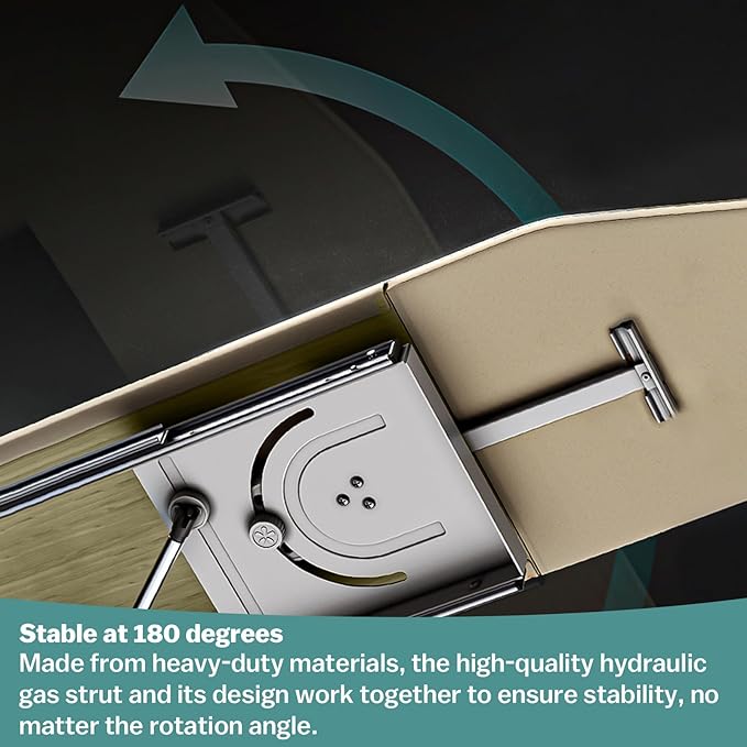 Retractable Foldable Ironing Board, 180° Swivel Pull Out Ironing Board Closet - Image 4