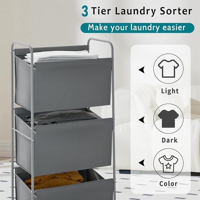 125L Vertical Laundry Hamper - Image 4