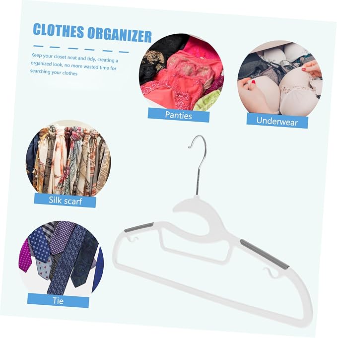 10pcs Non Slip Extra Wide Clothes Hangers - Image 8