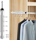 12 Inch Valet Rod for Closet Pull Out, Retractable Slide Out Clothes Hanger by Unknown