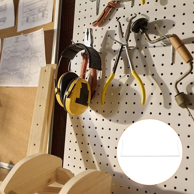 HARFINGTON 8pcs Pegboard Paper Towel Holder 11" Metal Peg Board Display Hook - Image 6