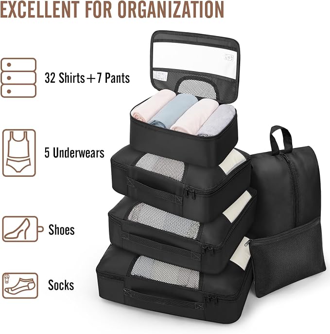 Veken 10 Set/8 Set Packing Cubes - Image 5