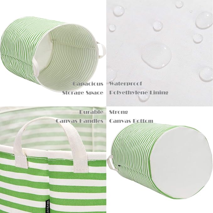 Sea Team 19.7 Inches Large Sized Waterproof Coating Ramie Cotton Fabric Folding - Image 4