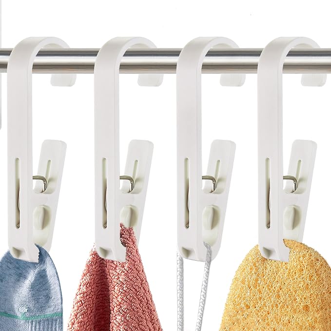 XoYoZo Laundry Hooks with Clips Hanger Closet Organizer Clamps Socks Boot Bras by XoYoZo