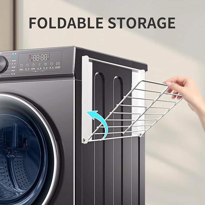 LEQ Clothes Drying Rack Magnetic Folding Shelf - Image 3