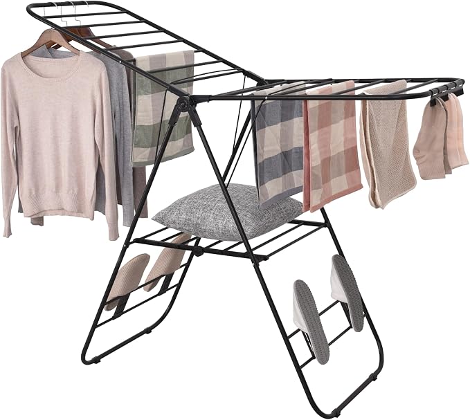EZHOME Large Foldaway Laundry Rack, Heavy Duty, Collapsible, Space-Saving by Unknown