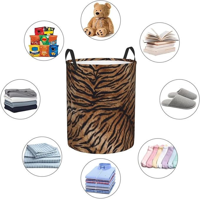 Tiger Print Laundry Hamper Bag - Image 5