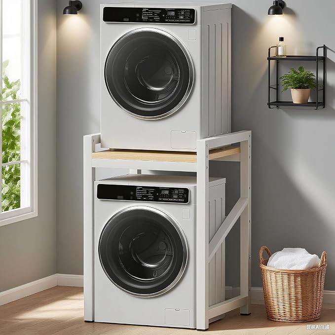 Washer Dryer Stacking Rack Kit 29.5in, Over the Washer and Dryer Storage Shelf - Image 7