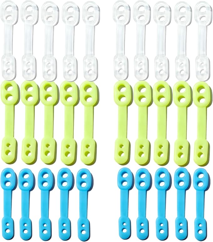 30 Pack Clothes Hanger Windproof Lock Straps – Silicone Fixing Clips Grip by Selxran