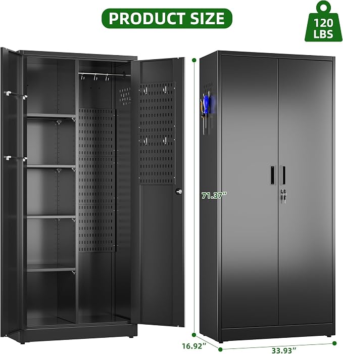 71.31" H Metal Broom Closet Storage Cabinets - Image 2