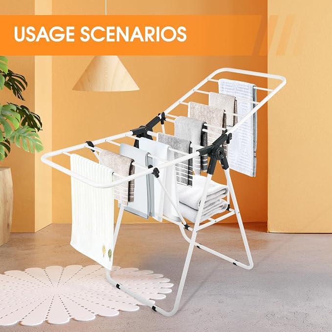Clothes Drying Rack, Metal Foldable Laundry Drying Rack, - Image 7