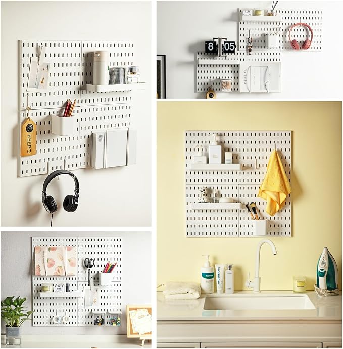 Keepo Peg Board Wall Organizer – Plastic Pegboard Panels, Modular Peg Board - Image 7