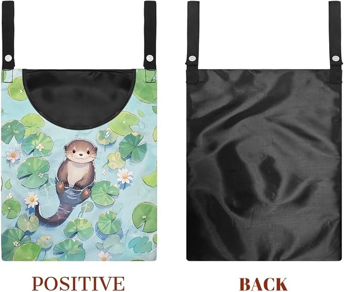 Otter Water Lily Clothes Pin Hanging Bag Large Capacity Clothesline Peg - Image 7