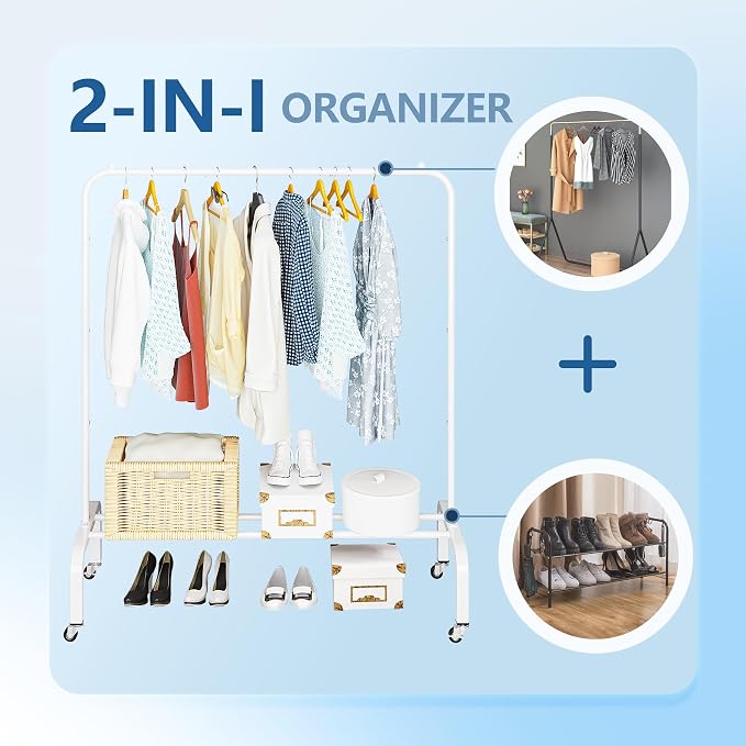 JIUYOTREE Metal Clothing Rack - Image 6