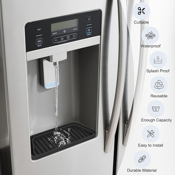 KindGa Refrigerator Drip Catcher Tray, Protector Ice and Water Dispenser Pan - Image 2