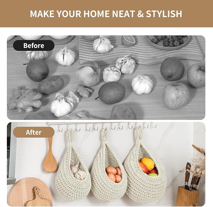 Boho Wall Hanging Fruit Baskets - Image 5