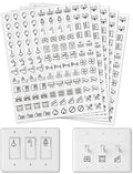 600 Pcs Light Switch Sticker Labels, 28 Designs Transparent Switch ID Stickers by GOMAKERER