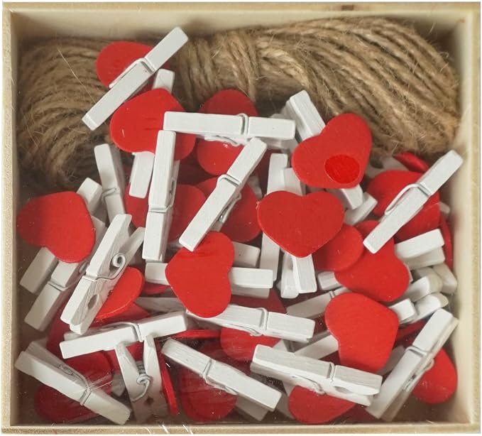 LWR CRAFTS Wooden Mini White Clothespins - Image 3