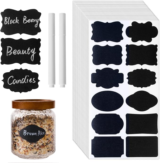 360Pcs Chalkboard Labels – 2.1x1.4 Inch Reusable Blackboard Stickers by Unknown