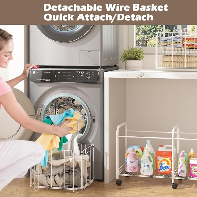 FOLLOWIN Rolling Laundry Cart - Image 2