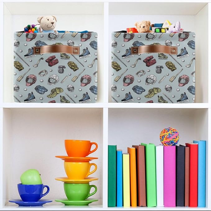 Hockey Gear Gloves Storage Bins Box Foldable Shelf Basket - Image 6