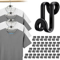 Tinfol Black Hanger Connector Hooks, Heavy Duty Clothes Hanger Extender Clips by Tinfol