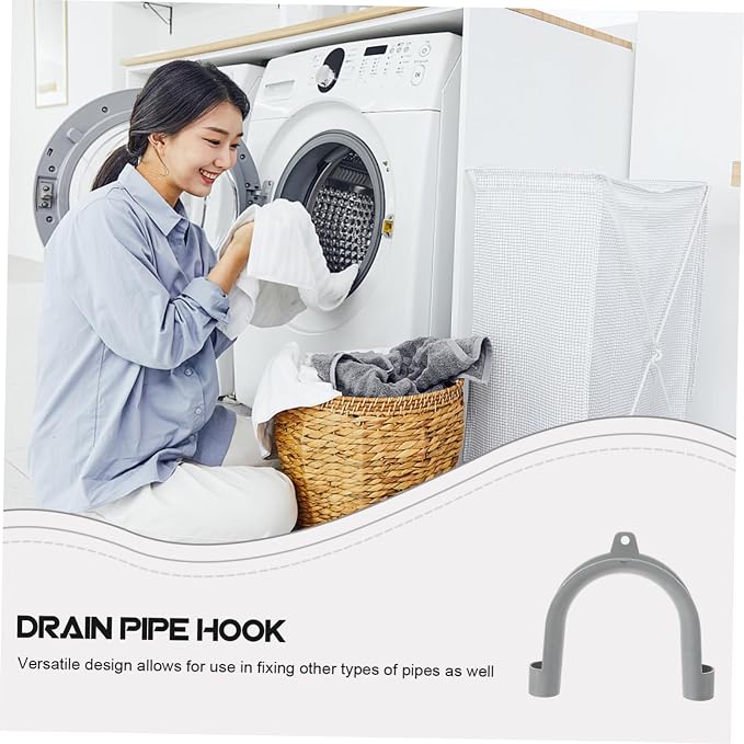 Utility Hooks for Washer Machine Drain Hose Clip U-shape Hose Holder Washing - Image 9