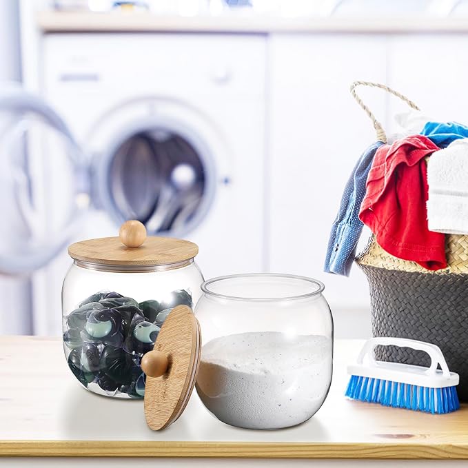 2-Pack Clear Plastic Laundry Pod Containers - Image 5