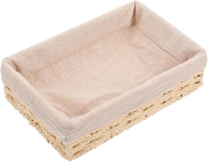 Zerodeko Natural Woven Baskets for Storage Desktop Glove Box Snacks Basket - Image 8