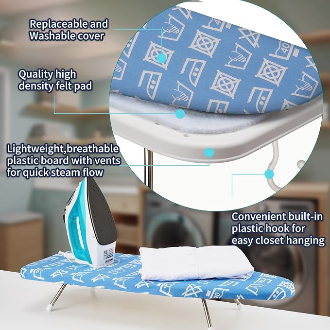 Tabletop Ironing Board 12"x29" – Portable Folding Ironing Board - Image 3