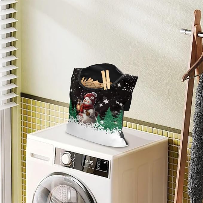 Snowman Hanging Clothes Pin Bag - Image 2