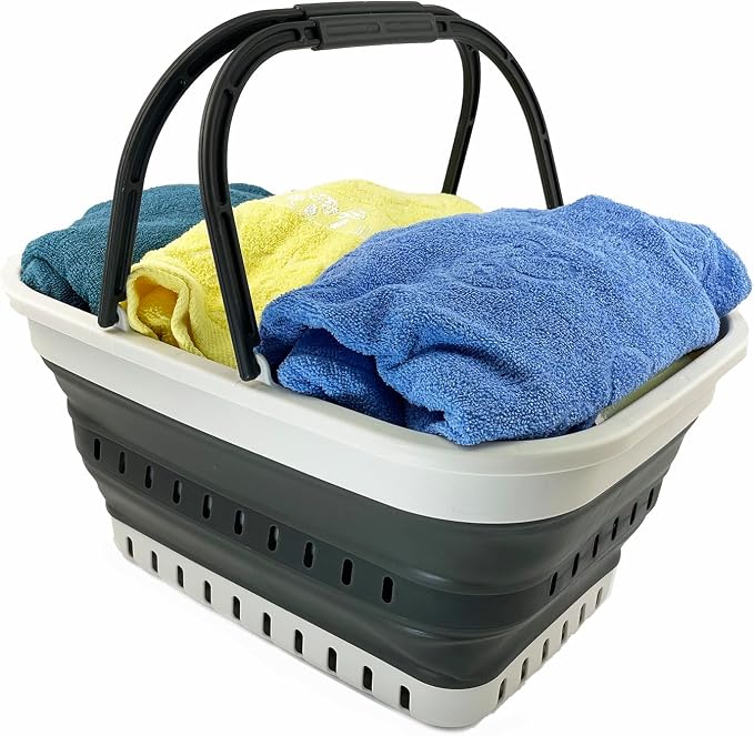 SAMMART 26L Collapsible Plastic Laundry Basket - Image 6