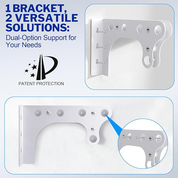 Steel Closet Shelf with Hanging Rod, Back Wall & Side Wall Mounted, 52-95'' - Image 2