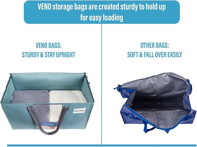 VENO 4 Pack Moving Bags, Comforter and Blanket Storage Bags - Image 4